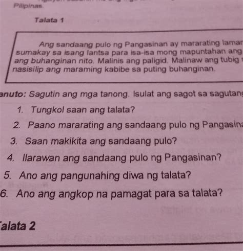 Ano Ang Angkop Na Pamagat Ng Talata