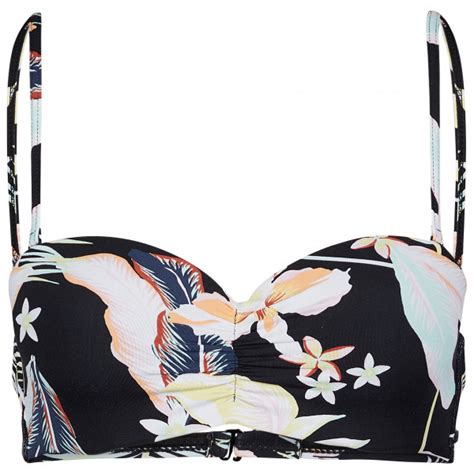 Roxy Printed Beach Classics Moulded Bandeau Bikini Top Bikini Top