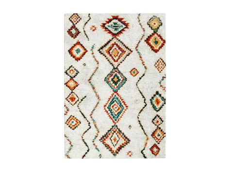 Tapis Intérieur Shaggy Style Berbère Poils Longs Crème Et