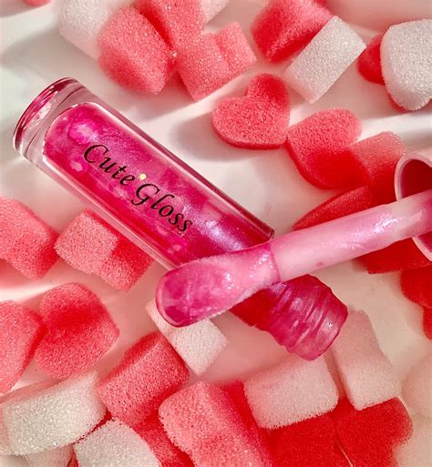 Kisses Cute Gloss Pink Lip Gloss Natural Makeup Etsy Uk