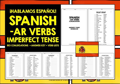 Spanish Ar Verbs Imperfect Tense Conjugation Practice Teaching Resources