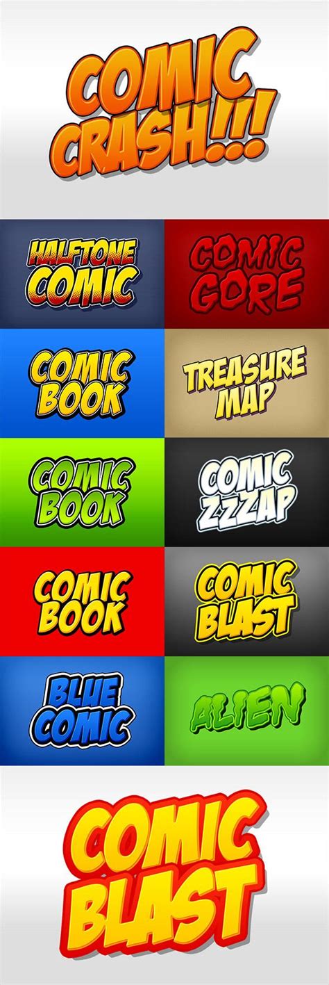 Comic Book and Cartoon Photoshop Styles Pack | Photoshop styles, Comic ...