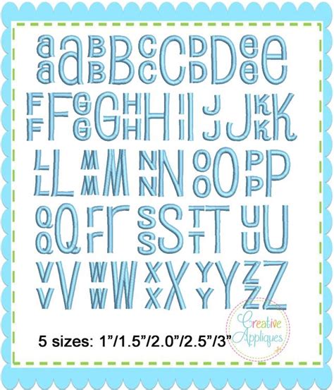 Scooter Stacked Monogram Embroidery Font Creative Appliques