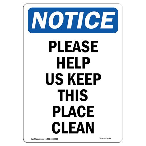 Signmission Please Help Us Keep This Place Clean Sign Wayfair