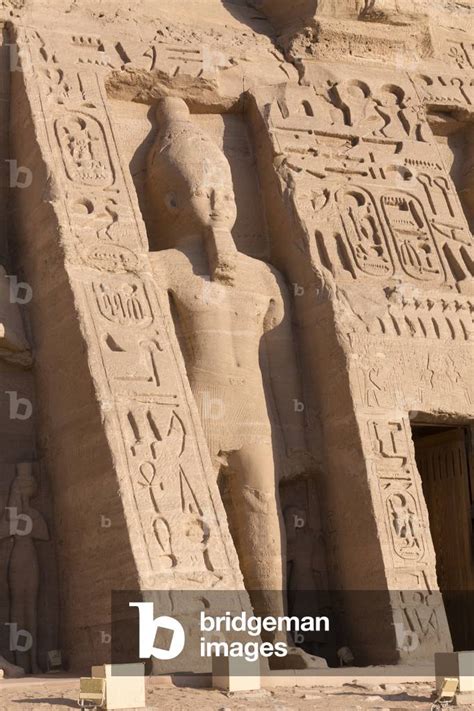 Image Of Colossal Statue At Hathor Temple Of Queen Nefertari Abu Simbel