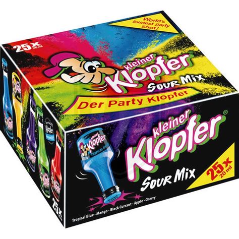 Kleiner Klopfer Sour Mix Party Shots 25 X 2cl Party Shot 15 Vol