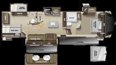 10 Amazing 5th Wheel Bunkhouse Floor Plans Team Camping