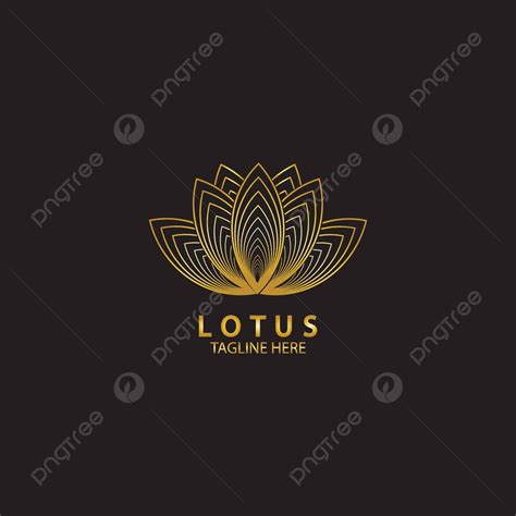 Logotipo De Loto Dorado Para Empresas Médicas De Eco Belleza Spa Yoga