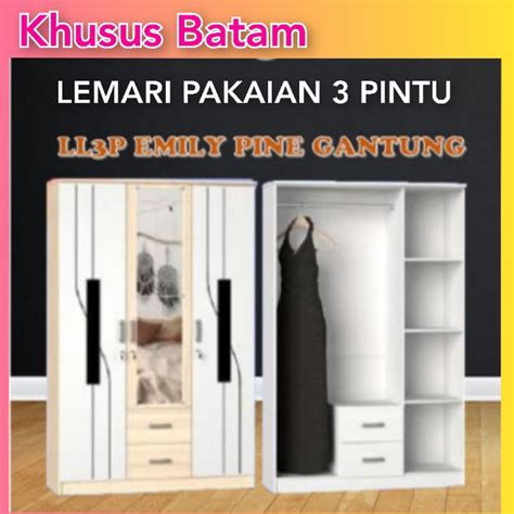 Jual Lemari Pakaian 3pintu G Star Ll3p Emily Pine Gantunglemari