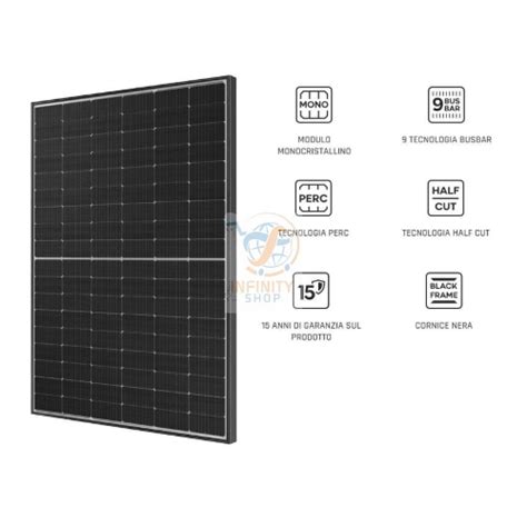 WP410 PANNELLO SOLARE FOTOVOLTAICO Watt Power 410W Half Cut 10BB