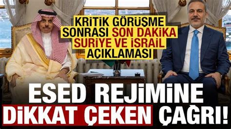 Bakan Fidan dan son dakika Suriye ve İsrail açıklaması Haber 7 SİYASET