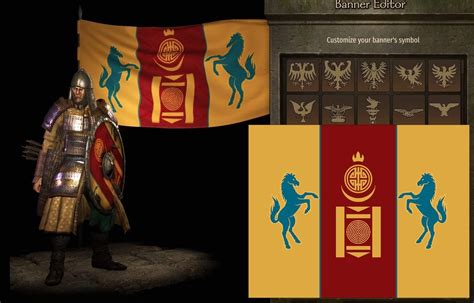 Steppe Faction Banner Inspired By Mongolian Flag Rbannerlordbanners