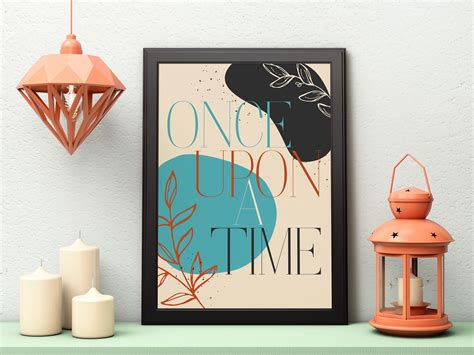 Once Upon A Time Digital Art Digital Download Printable Art Bohemian Wall Decor Word Art Orange ...