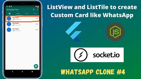 Listview And Listtile In Flutter To Create Custom Card Like Whatsapp