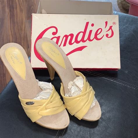 Candie S Shoes Vintage 98s Candies Light Yellow Open Toe Heels Poshmark