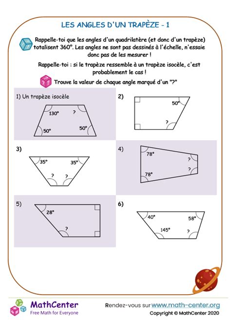 Cm Fiches De Travail Formes En D Math Center