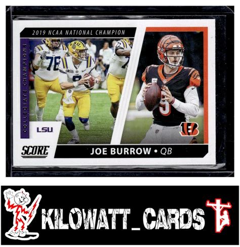 2021 Score Cc1 Joe Burrow Collegiate Champions Gold Excellent Ebay