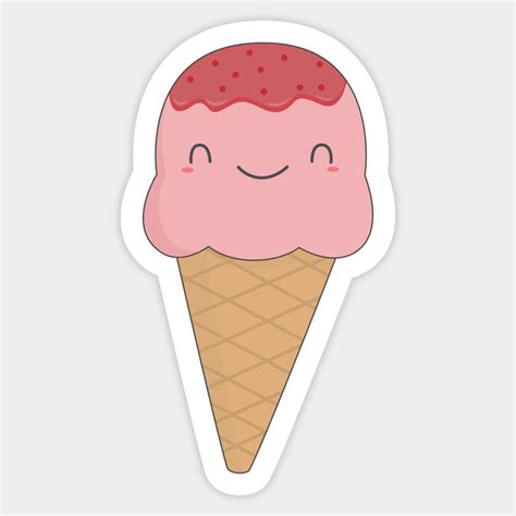 Kawaii And Cute Ice Cream Cone T Shirt By Happinessinatee Summer Sticker Ice Cream Stickers