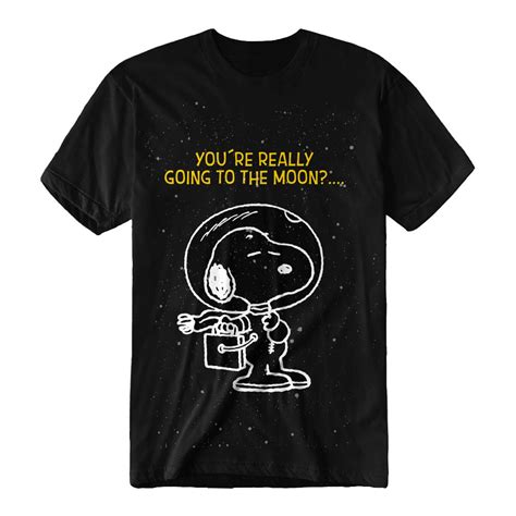 Playera Snoopy Moon Talla Chica Para Hombre