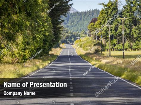 Blue Winding Line Powerpoint Template Blue Winding Line Powerpoint