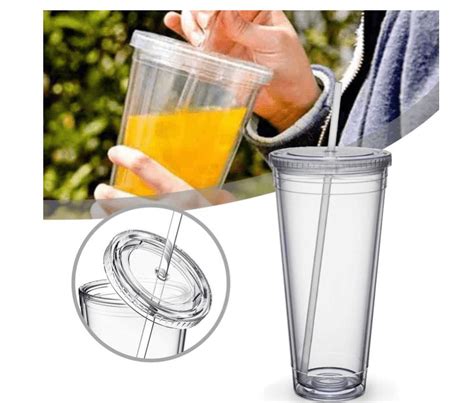 MODANU Insulated Double Wall Tumbler Cup With Lid Straw 16 Oz Travel