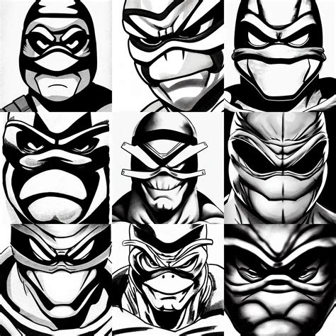 Anthropomorphic Wide Head Ninja Turtle Jim Lee Stable Diffusion