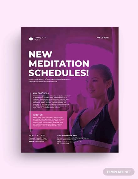 Yoga Flyer Examples Illustrator Indesign Word Pages