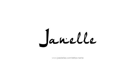 Janelle Name Tattoo Designs