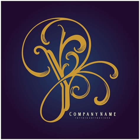 Premium Vector Elegance Flourish Gold Y Lettering Monogram Logo