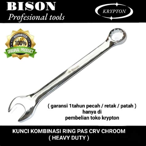 Jual Bison Kunci Ring Pas Kombinasi Crv Chroom Jaminan Asli Original