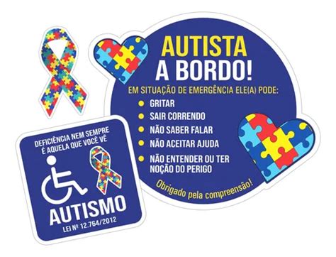 Autismo É Considerado Pcd - 3 Adesivo Símbolo Autista Pcd Carro Autismo Lei Deficiência | MercadoLivre