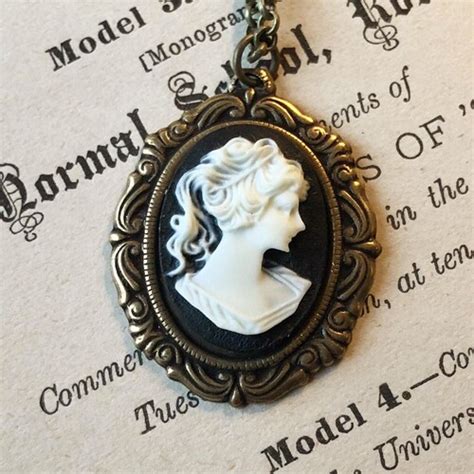 Victorian Lady Cameo Pendant Necklace Pick A Color Etsy