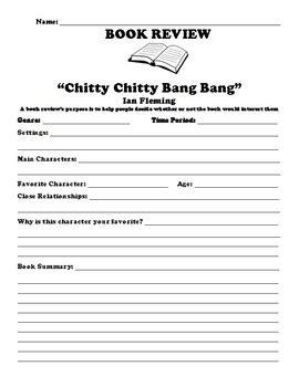 “Chitty Chitty Bang Bang” BOOK REVIEW by BAC Education | TPT