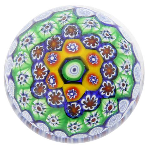 Murano Paperweights Murano Glass Murano Millefiori Round Paperweight