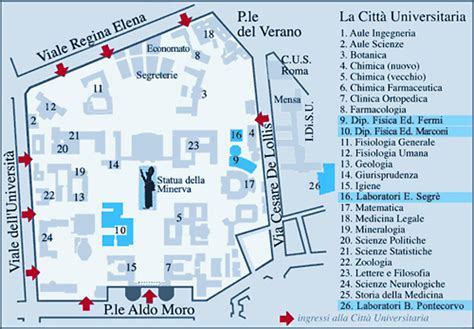 Mappa Delle Sedi Dipartimento Di Fisica