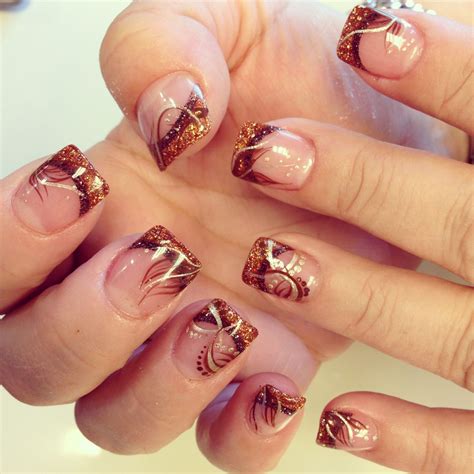 Fall Inspired Solar Nails Solar Nail Designs Nail Tip Designs Fall