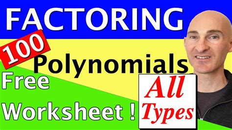 Factoring Polynomials Completely All Types Problems Free