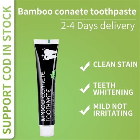 Bamboo Charcoal Teeth Whitening Black Toothpaste Whitener Tooth Paste