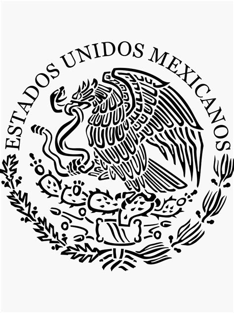 "Mexico Coat of Arms" Sticker by ArgosDesigns | Redbubble