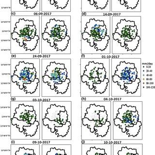 Comparison Between Wrf Model Simulated Left Panel And Observed Right