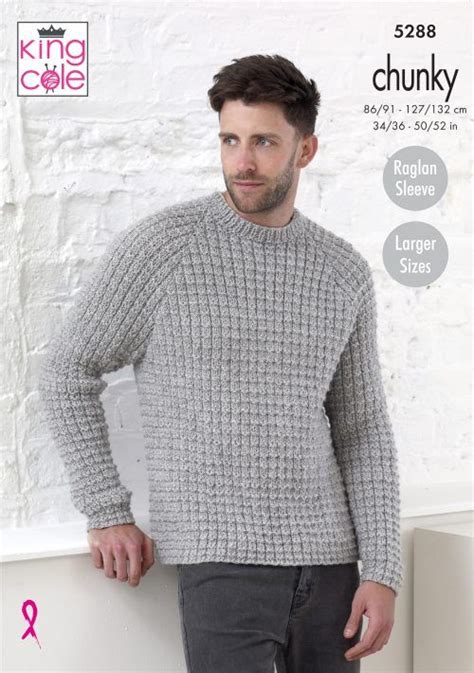 😊 Free Easy To Follow Sweaters Knitted In Magnum Chunky Knitting Patterns Kin Mens Knit