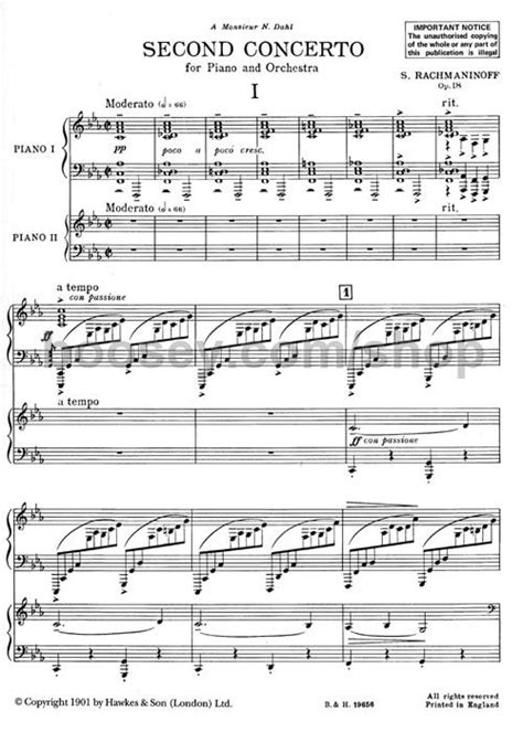 Rachmaninoff Piano Concerto 2 First Page Of My Favorite Piano Concerto Ноты