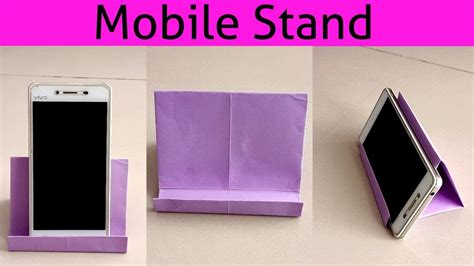 How To Make Paper Mobile Stand Diy Origami Phone Holder Youtube