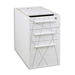 GAUTIER OFFICE Caisson Hauteur Bureau Sunday Blanc Graphic 3 Tiroirs