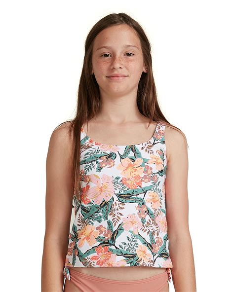 Roxy Girls 8 14 Love Is Big Tankini Set Bright White Surfstitch