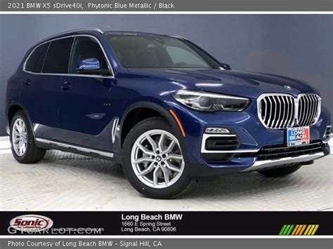 Phytonic Blue Metallic 2021 Bmw X5 Sdrive40i Black Interior Vehicle Archive