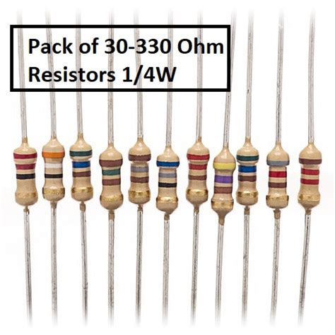 Pack Of Ohm Resistors Ohm Resistor W