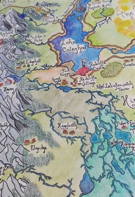 [no spoilers] My hand-drawn Map of Ferelden for Dragon Age ttRPG : r ...