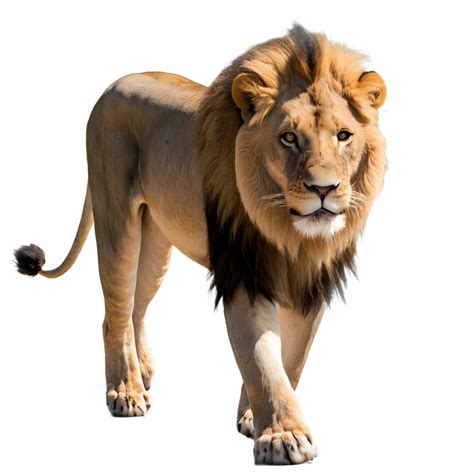 Lion Walking Front View Isolated on transparent Background 47585251 PNG