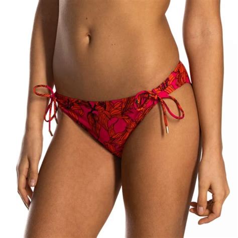 Beachlife Pink Lilies Bikini Hose Mit Seitlichen Schleifen Annadiva